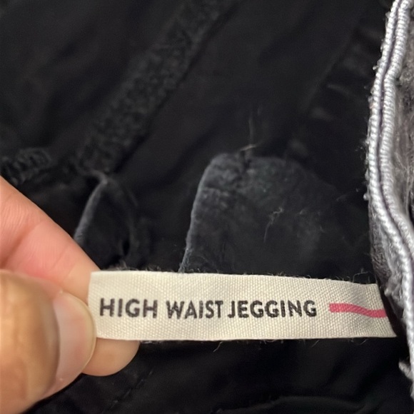 GARAGE Black High Rise Distressed Skinny Jeggings Size 7 - Picture 7 of 8